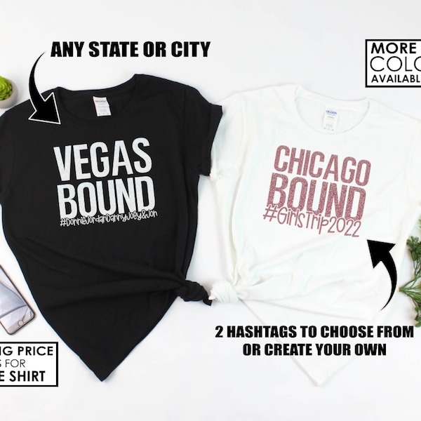 Custom City or State Bound Girls Trip Shirt or Donnie, Jordan, Danny, Joey & Jon Shirt - Custom Colors - Concert Tee - Travel - Blockheads