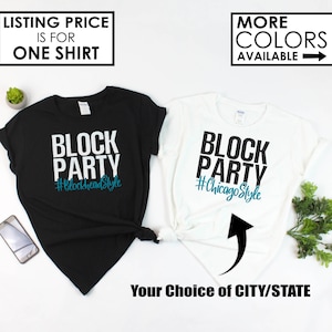 Block Party #BlockheadStyle Shirt - Personalize the Hashtag - You choose the colors - Concert Shirt - Cruising - Sparkly shirt Blockhead Tee