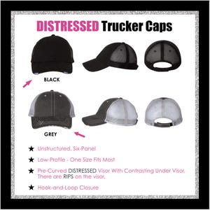 a picture of a trucker caps with different styles and colors