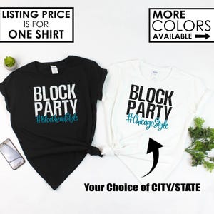 Block Party #BlockheadStyle Shirt - Personalize the Hashtag - You choose the colors - Concert Shirt - Cruising - Sparkly Vegas Style