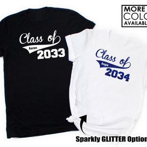 Class of 2035 Shirt - Any Graduation Year - Back to School - Personalized First Day of School Shirt - Class of Shirt - 2036, 2034 -Sporty