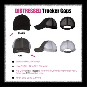 a picture of a trucker caps with different styles and colors