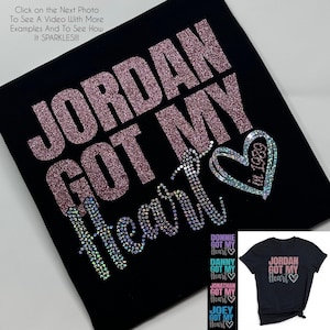 Jordan Got My Heart in 1989 Glitter & Faux Rhinestone Shirt  - Joey, Jonathan, Donnie, or Danny - Custom date -Concert shirt-Blockhead Shirt