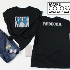 Cheer Mom Shirt With Name - Personalize the Colors  - Glitter - Cheer Mom Shirt Bling - Cheer Mom Shirt Sparkly - Competitive Cheer