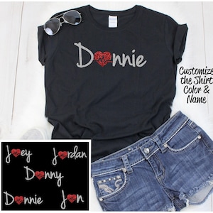 Heartbeat Donnie, Danny, Joe, Jon, or Jordan Shirt - You pick the shirt color - Cruising - Blockheads - Concert T-Shirt