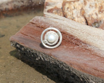 Ring aus Sterling Silber 925 mit weißer Perle