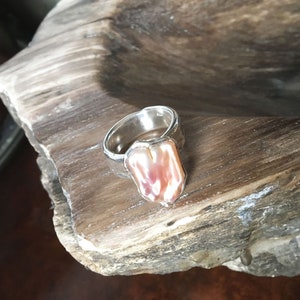 Pearl ring made of 925 / silver