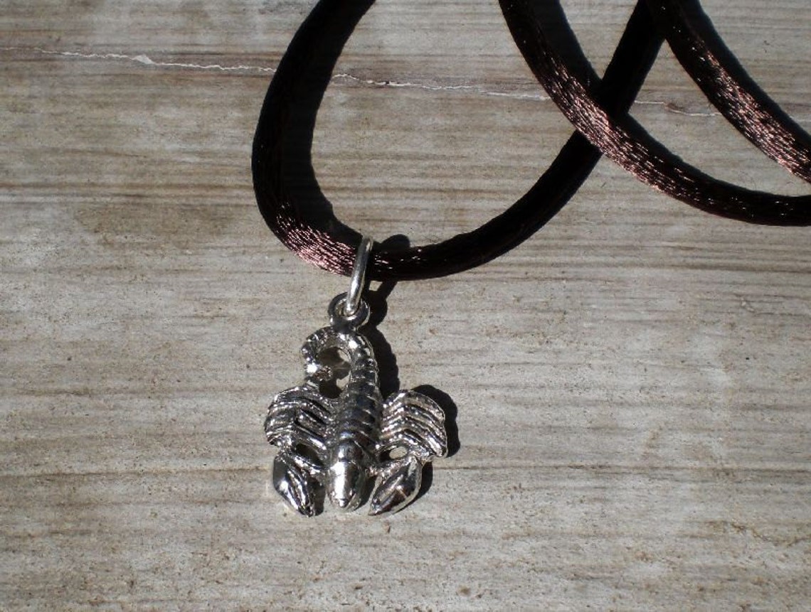 Pendentif Scorpion Argenté - Style Biker Gothique - Bijou Rare - Occasion État Neuf