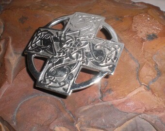 Keltische Kreuz Gürtelschließe aus Sterling Silber 925