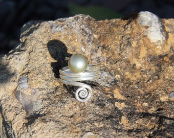 Südsee Perlen Ring aus 925/Silber