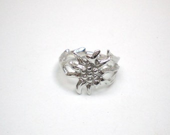 Edelweiß Ring aus Silber 925