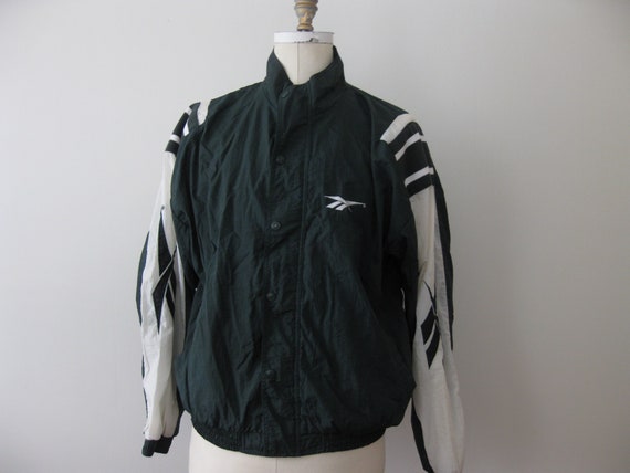 reebok jacket vintage mens green