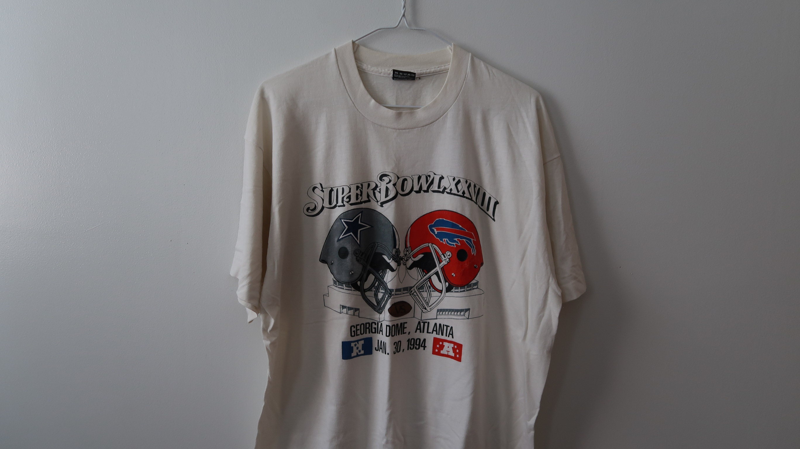 Vintage 1994 Super Bowl t-shirt shirt Bills Cowboy Adult Large | Etsy