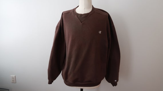 champion crewneck brown