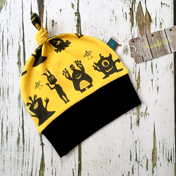 yellow newborn hat