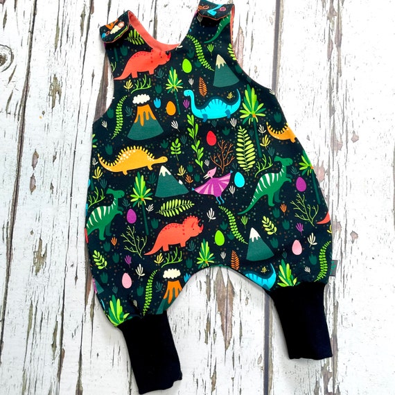NEW Dinosaur Baby Romper Baby Romper Baby Dungarees Organic