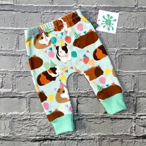 Guinea pig baby leggings, baby clothes, leggings, girl leggings, boy leggings, baby trousers, baby pants, guinea pig leggings image 1