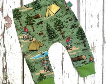 NEW Camping baby leggings,  baby clothes, leggings, girl leggings, boy leggings, baby trousers, baby pants, biking leggings