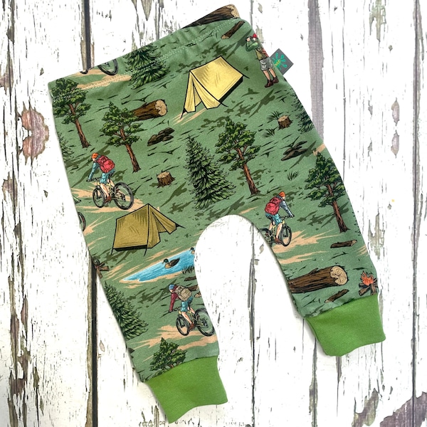 NEW Camping baby leggings,  baby clothes, leggings, girl leggings, boy leggings, baby trousers, baby pants, biking leggings