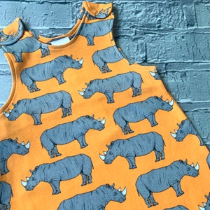 Rhino baby romper, toddler romper, rhinos, safari