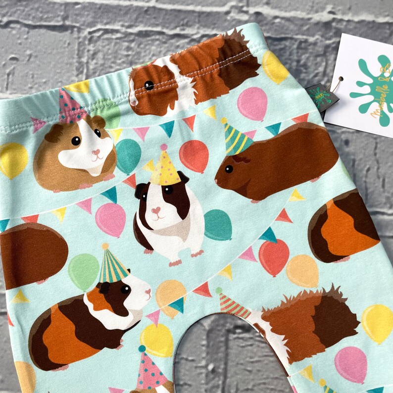 Guinea pig baby leggings, baby clothes, leggings, girl leggings, boy leggings, baby trousers, baby pants, guinea pig leggings image 2