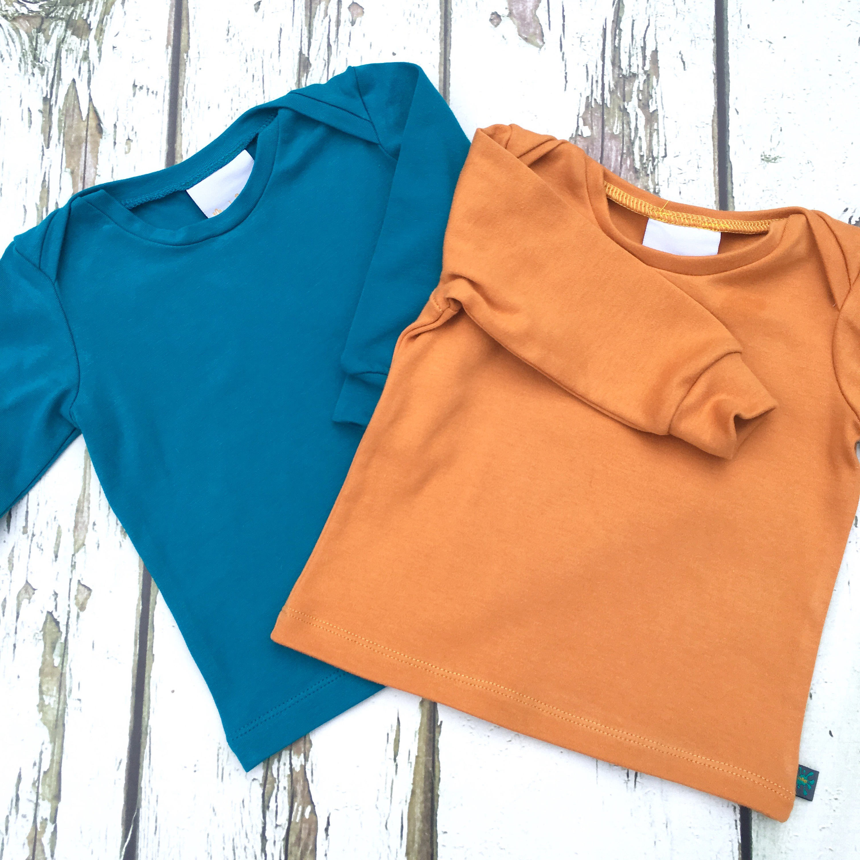 Organic Baby Top Solid Colour Organic Baby Clothes Chose Etsy UK