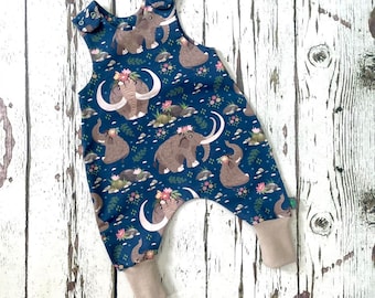 NIEUW! Mammoeten baby romper, baby romper, baby tuinbroek, baby kleding, baby cadeau, baby douche, mammoet