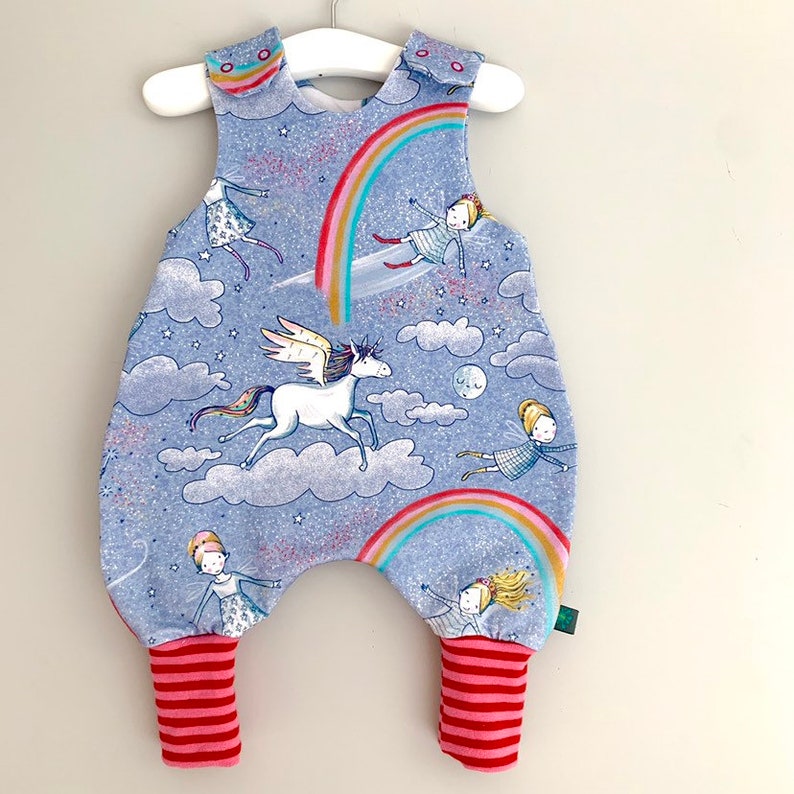baby rainbow dungarees