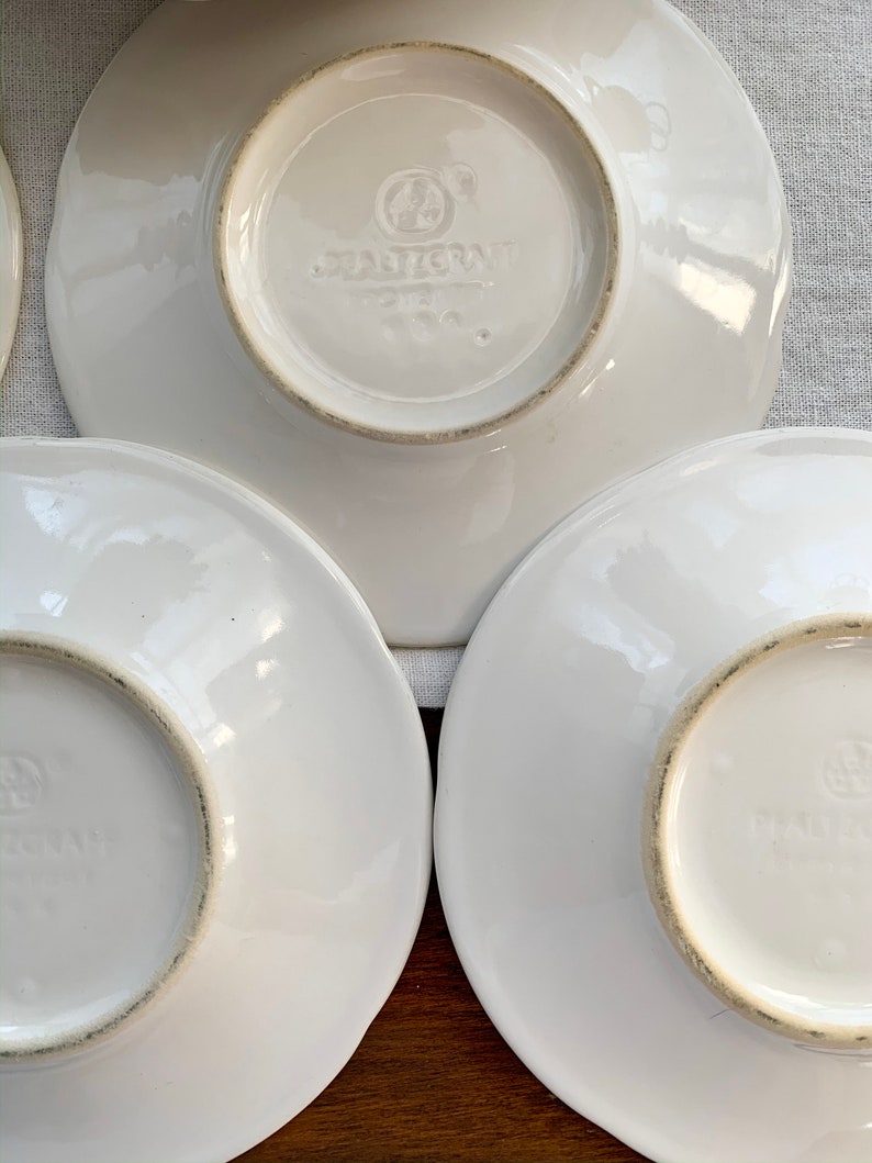 Pfaltzgraff Plate Set of 6White DishesSaucersIronstoneMade Etsy