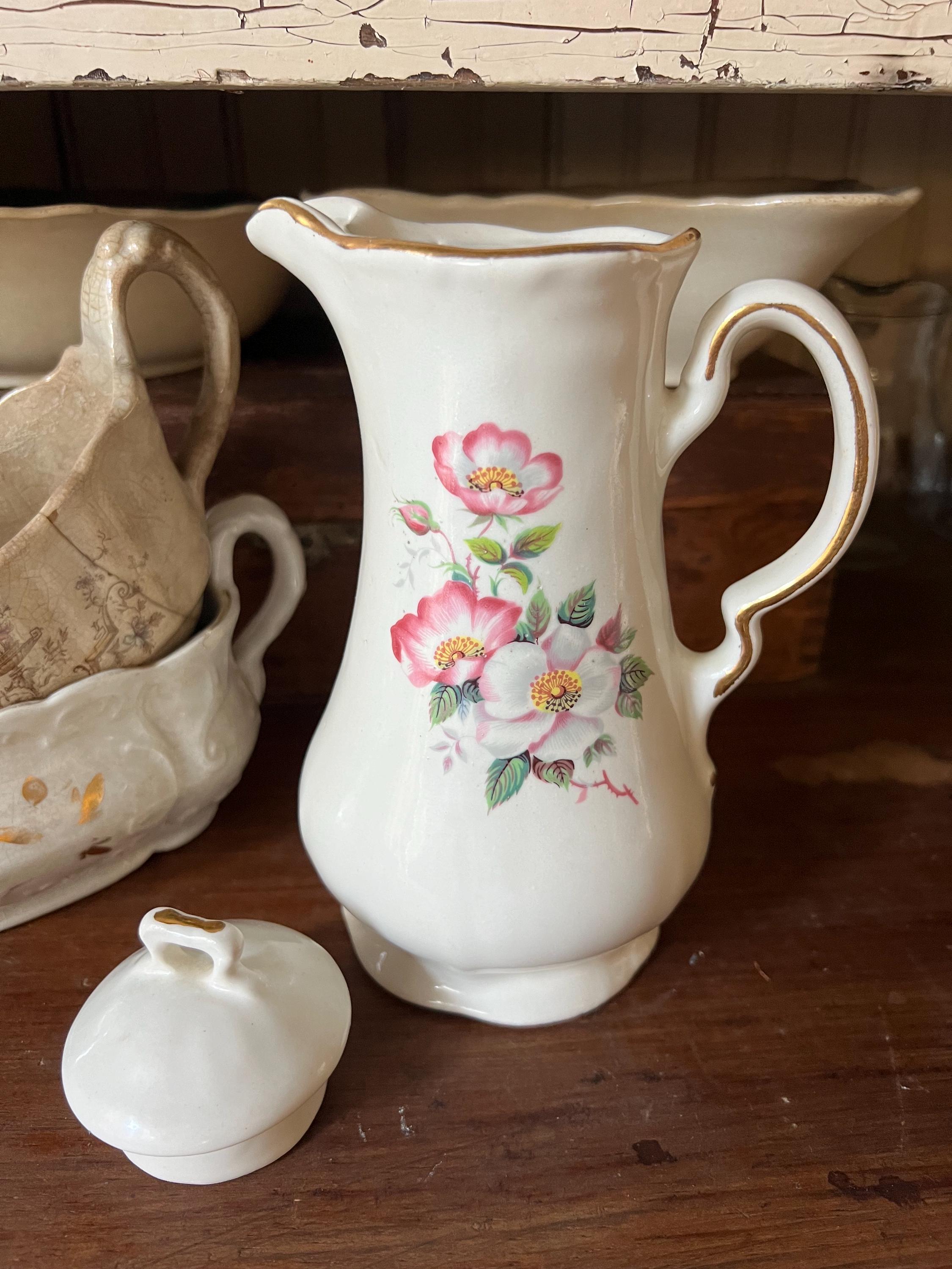 Vintage Wild Briar Rose Teapot: Old English Floral Tea Pitcher - Etsy