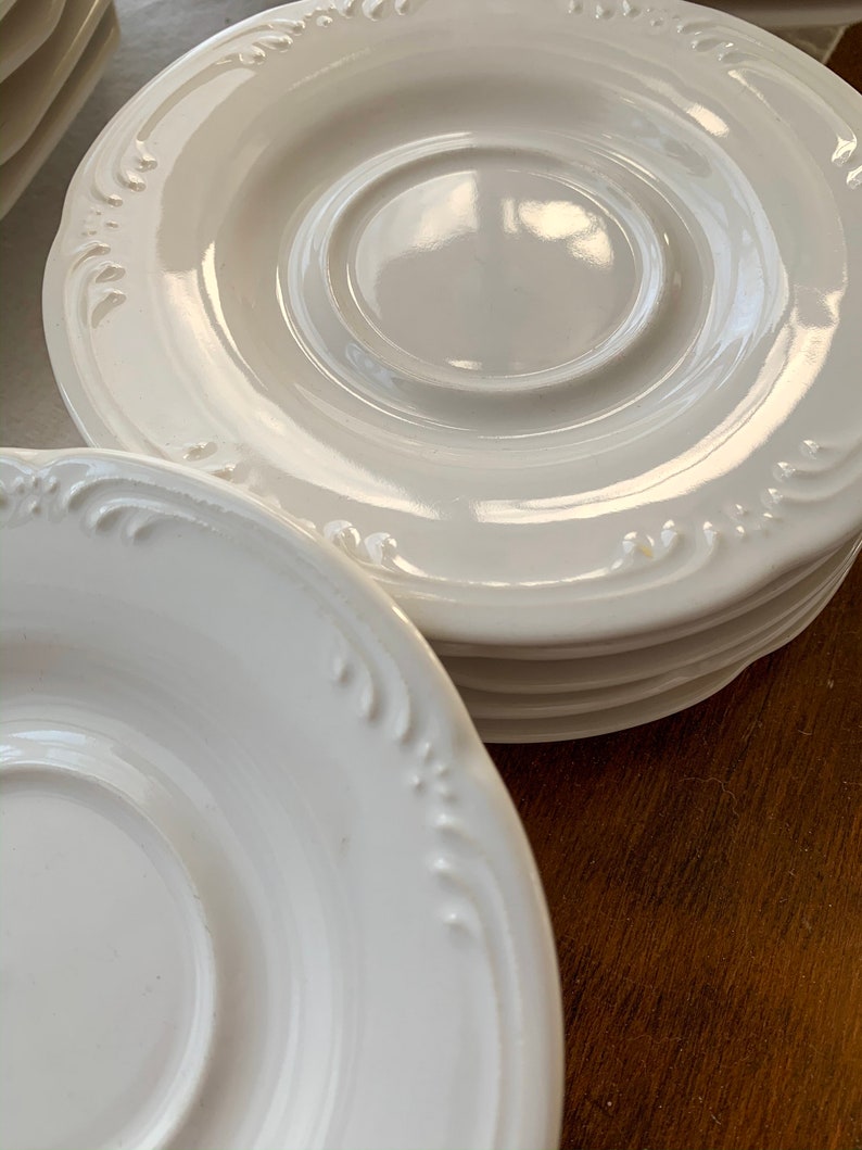 Pfaltzgraff Plate Set of 6White DishesSaucersIronstoneMade Etsy