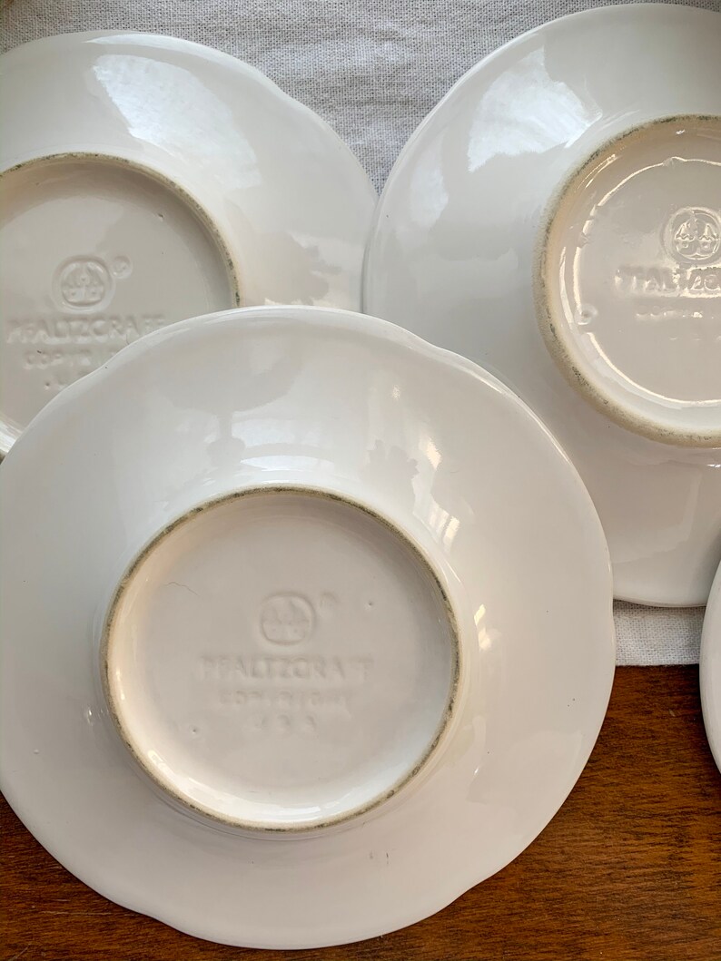 Pfaltzgraff Plate Set of 6White DishesSaucersIronstoneMade Etsy
