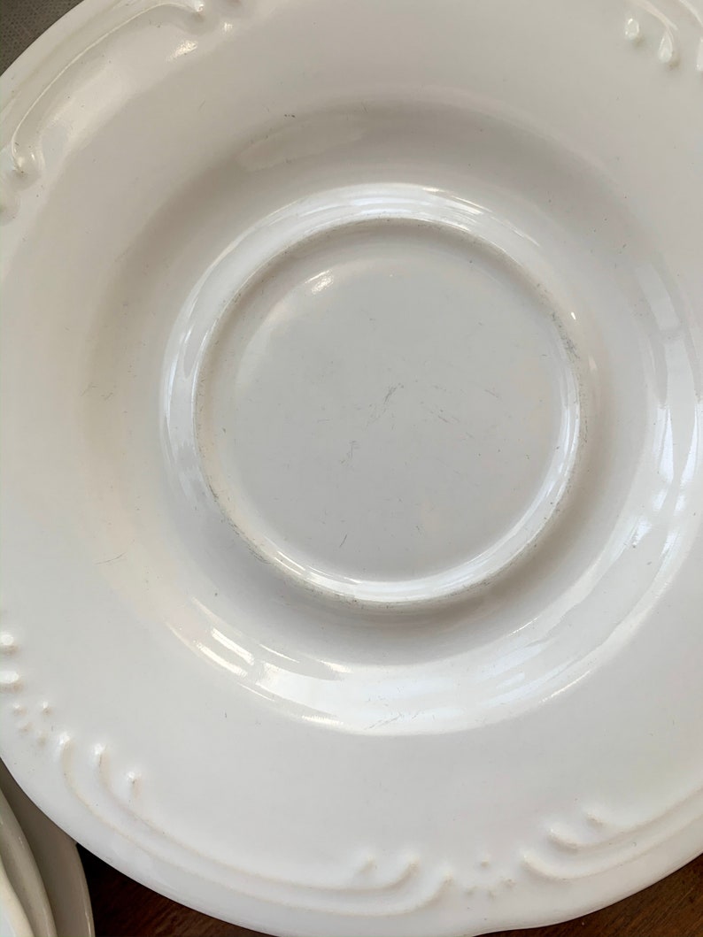 Pfaltzgraff Plate Set of 6White DishesSaucersIronstoneMade Etsy