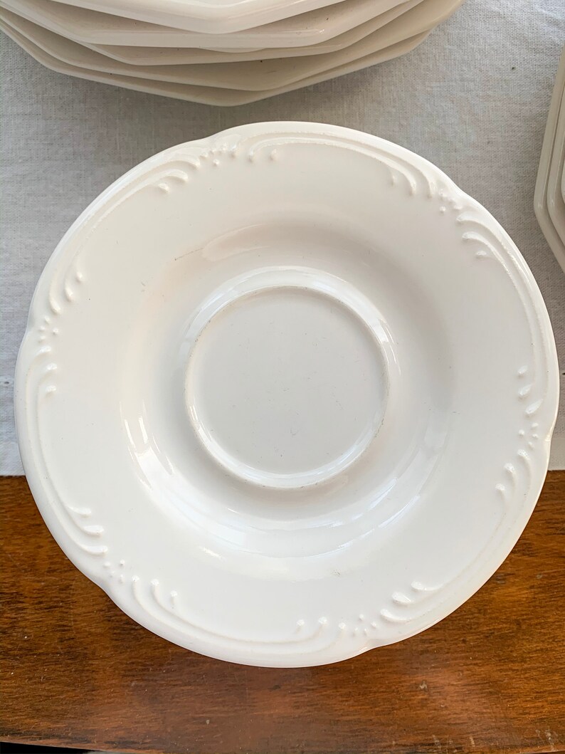Pfaltzgraff Plate Set of 6White DishesSaucersIronstoneMade Etsy