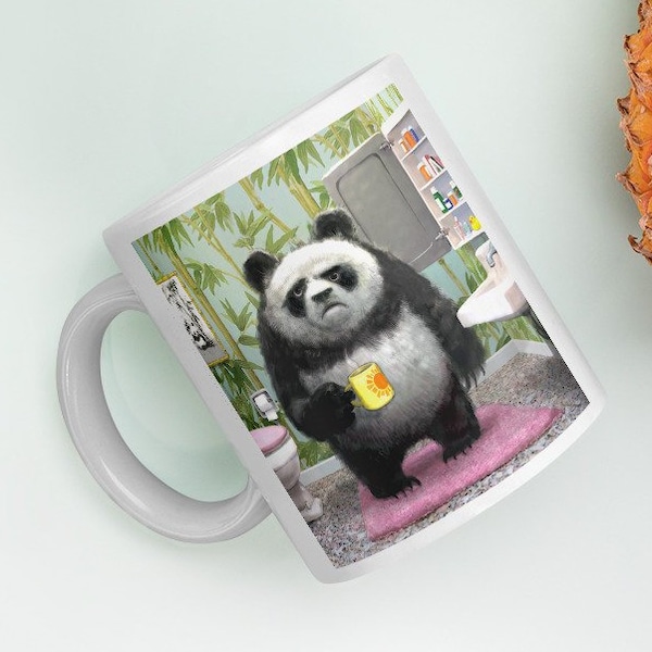 Grumpy Morning Panda Coffee Mug