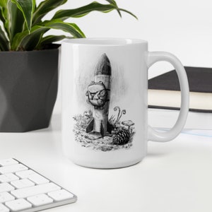 Rocket Frog Coffee Mug: Vivid Print Ceramic Mug