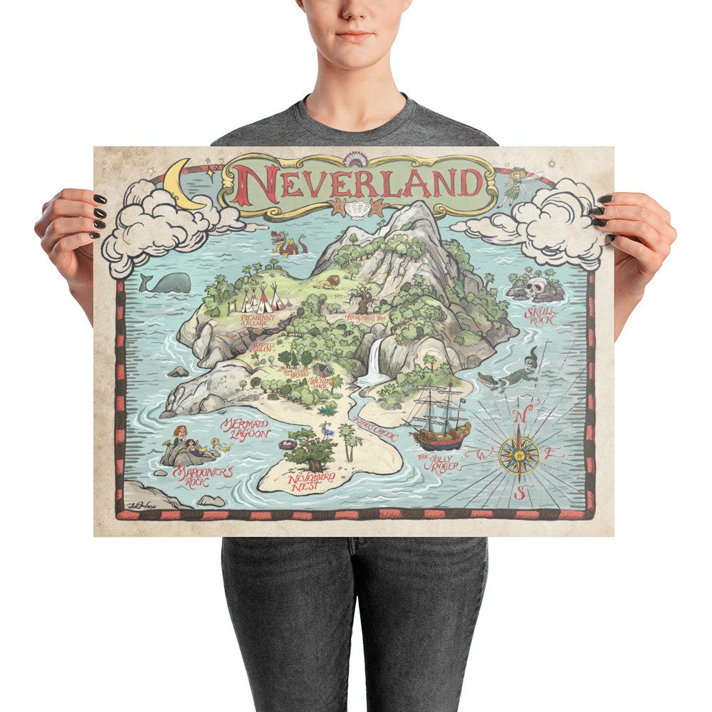 Neverland Map Etsy