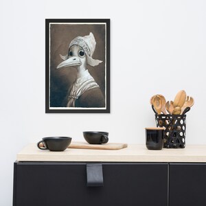 Nederlandse Vogeldame, ingelijste print