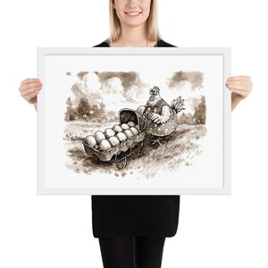 Chicken Mama Framed Art Print