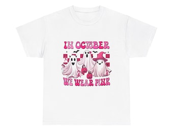 Pink October Ghost T-Shirt: Breast Cancer Awareness
