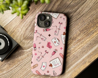 Nurse Essentials iPhone Case, RN Graduation Gift