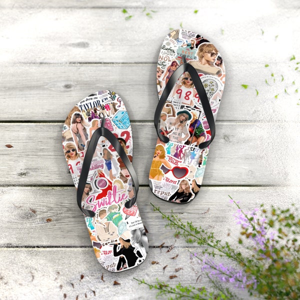 1 Taylor Swift Inspired Flip Flops, Summer Fashion ,Celebrity swim Style