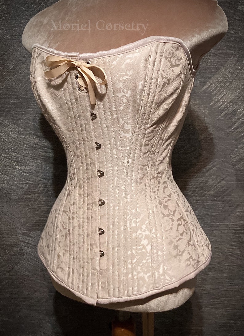 Victorian Corsets – Old Fashioned Corsets & Patterns     Longline 1880s historical victorian corset in cotton jacquard / Made to measure overbust conical corset/ Cottagecore steel boned corset $245.00 AT vintagedancer.com