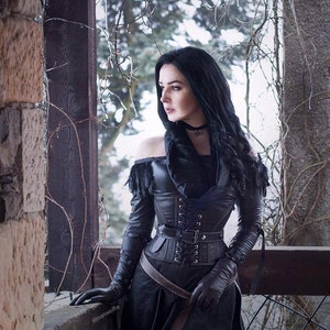 Yennefer cosplay corset with belt cosplay corset The | Etsy