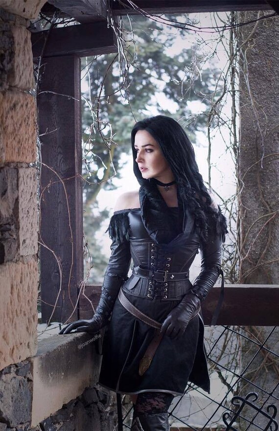 Yennefer cosplay corset with belt cosplay corset The | Etsy