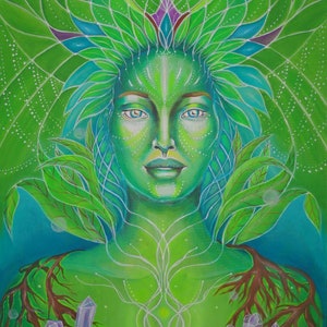 Mãe Terra - Abundância, tapeçaria de parede 50/60 cm, edição limitada