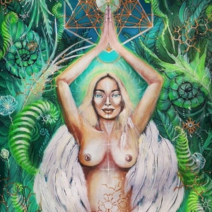 Sacred Innocence, limited edition print on canvas, wall hanging 60cm wide/80high