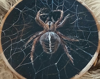 Tambor medicinal de la Abuela Araña de 14", hecho a mano, pieza única, instrumento ceremonial, fabricado en Gales, Reino Unido.