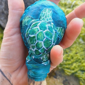 Sonajero medicinal de tortuga, instrumento medicinal hecho a mano