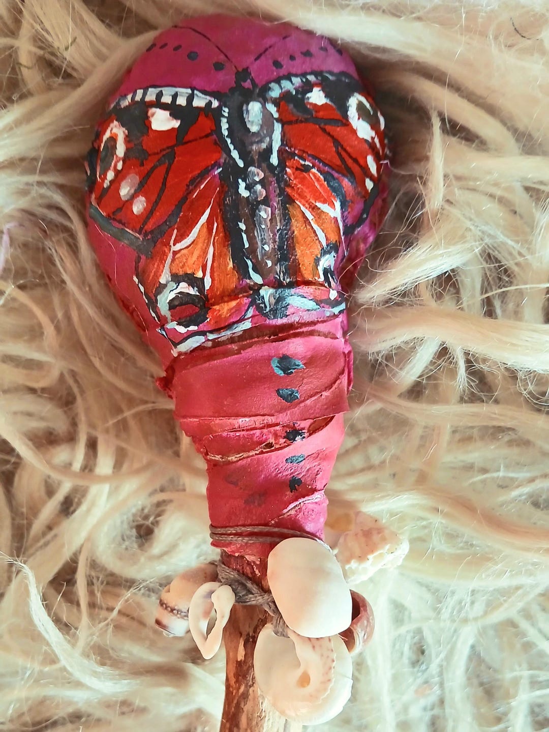 Butterfly Rattle,shaker,hand Crafted, One Example Musical Instrument - Etsy